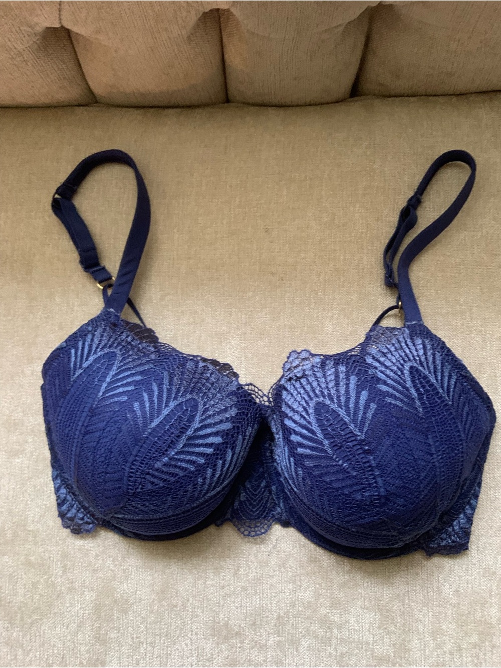 La SENZA Deep Navy Lace Underwire Bra